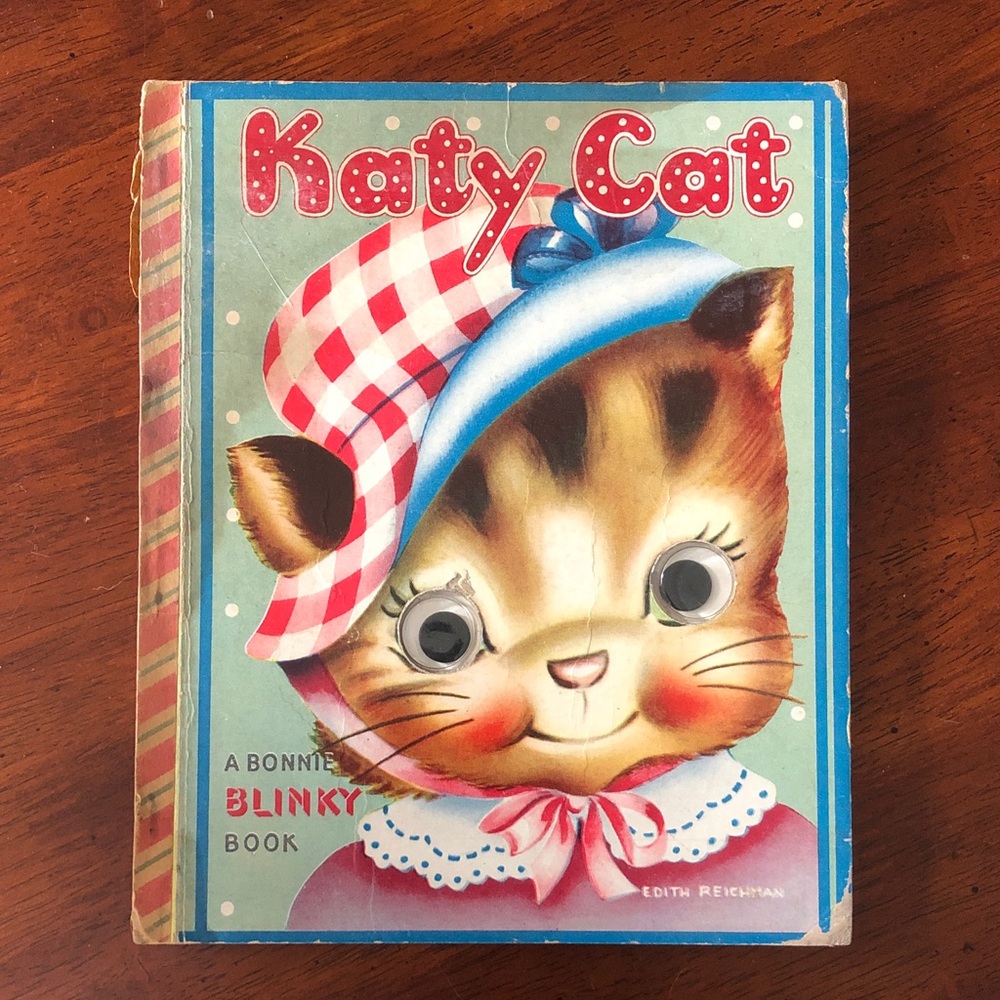 Katy Cat Vintage Bonnie Blinky Children's Book 1950